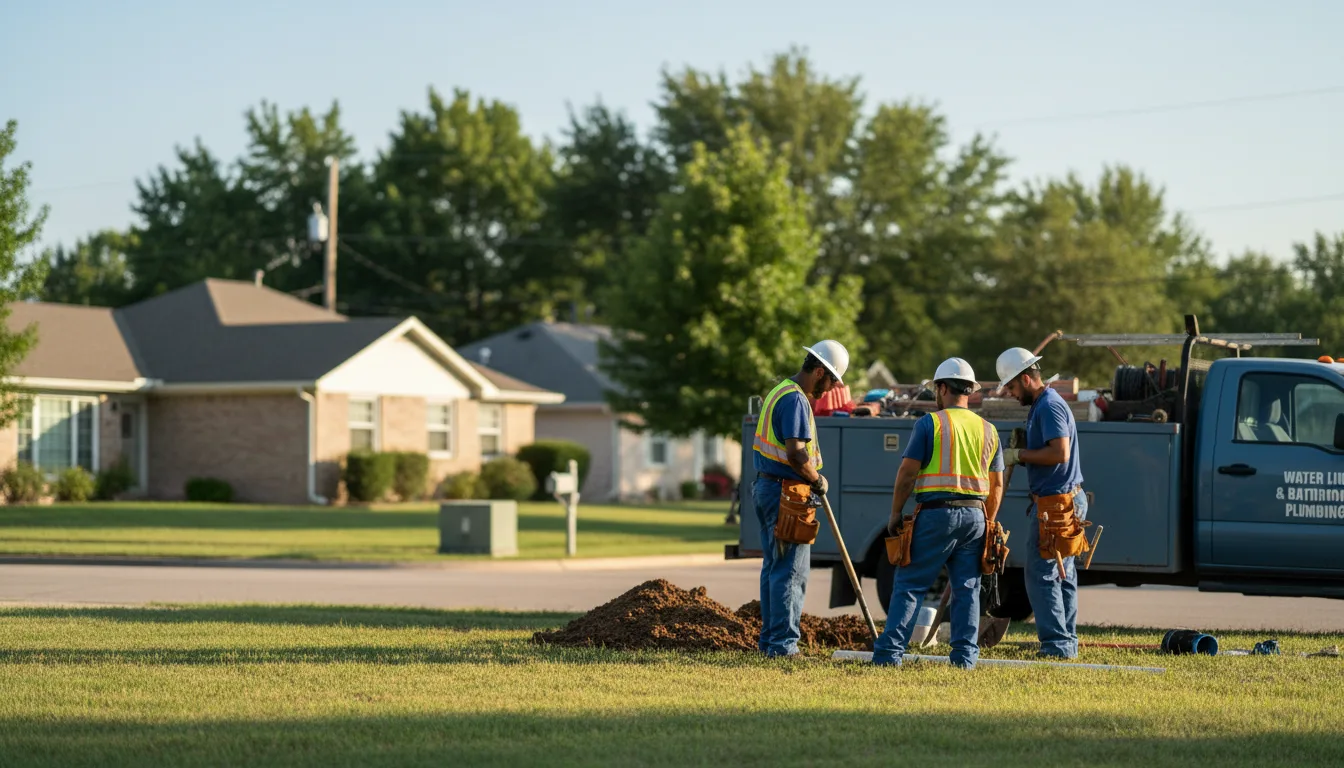 Residential water line and bathroom plumbing service in Crystal City, TX